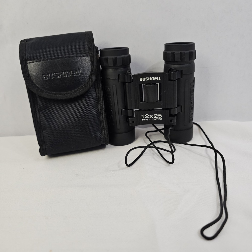 Bushnell PowerView 12x25 Compact Binoculars High Power Folding Pocket Size